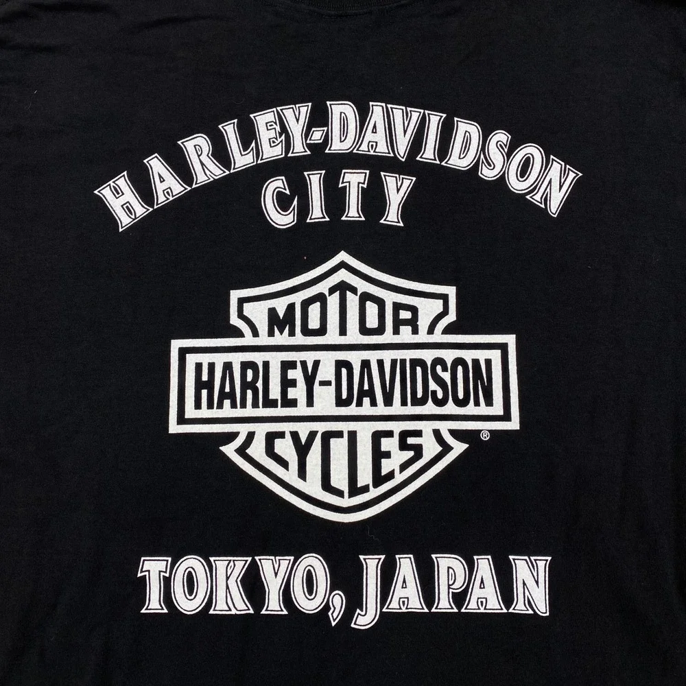 Vintage 1995 Harley-Davidson Tokyo Japan American Legend Eagle T-Shirt Black XL